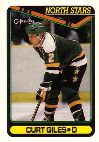#228 Curt Giles - Minnesota North Stars - 1990-91 O-Pee-Chee Hockey
