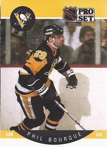 #228 Phil Bourque - Pittsburgh Penguins - 1990-91 Pro Set Hockey