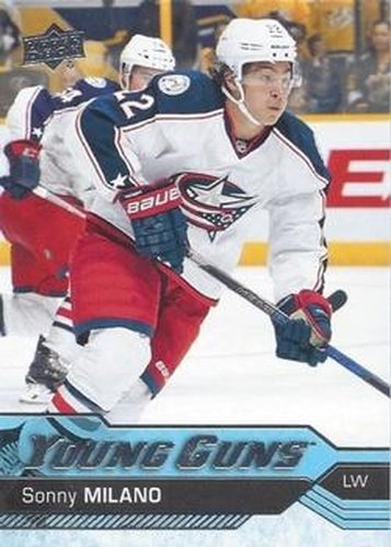 #228 Sonny Milano - Columbus Blue Jackets - 2016-17 Upper Deck Hockey