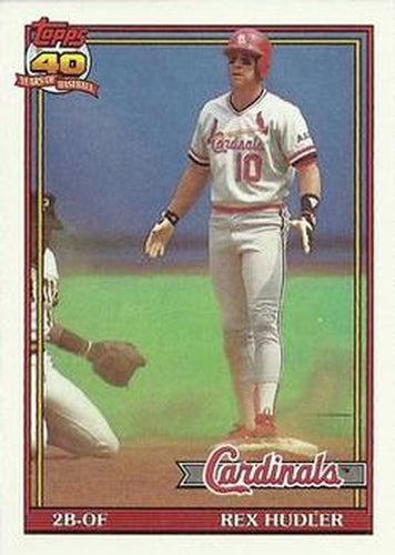 #228 Rex Hudler - St. Louis Cardinals - 1991 Topps Baseball