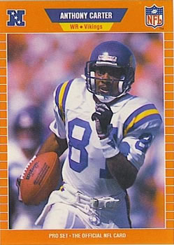 #228 Anthony Carter - Minnesota Vikings - 1989 Pro Set Football