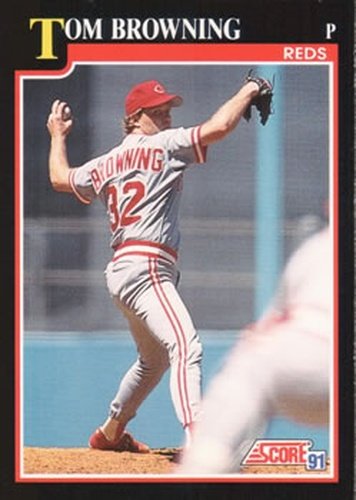 #229 Tom Browning - Cincinnati Reds - 1991 Score Baseball