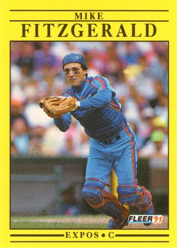 #229 Mike Fitzgerald - Montreal Expos - 1991 Fleer Baseball