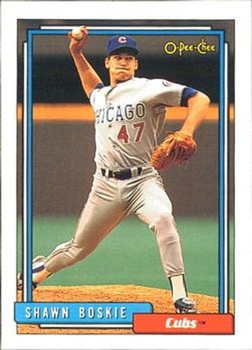 #229 Shawn Boskie - Chicago Cubs - 1992 O-Pee-Chee Baseball