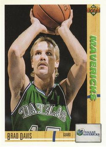 #229 Brad Davis - Dallas Mavericks - 1991-92 Upper Deck Basketball