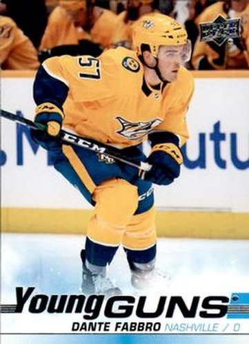#229 Dante Fabbro - Nashville Predators - 2019-20 Upper Deck Hockey