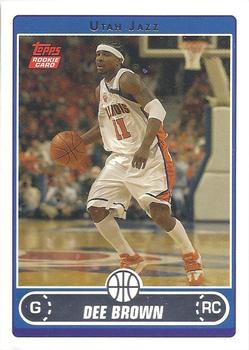 #229 Dee Brown - Utah Jazz - 2006-07 Topps Basketball
