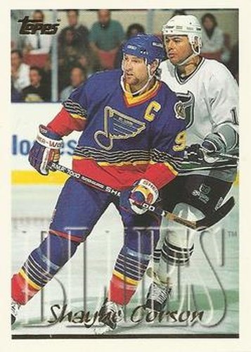 #229 Shayne Corson - St. Louis Blues - 1995-96 Topps Hockey