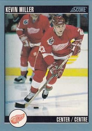 #229 Kevin Miller - Detroit Red Wings - 1992-93 Score Canadian Hockey