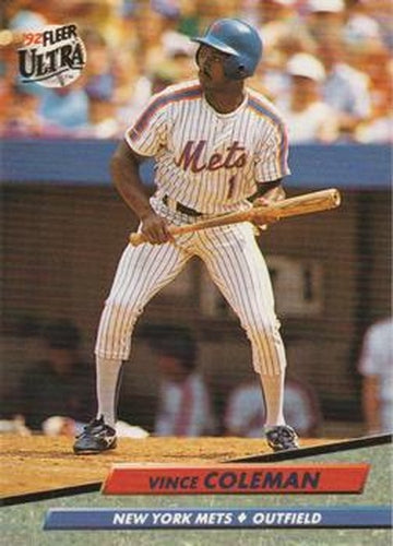 #229 Vince Coleman - New York Mets - 1992 Ultra Baseball