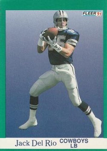 #229 Jack Del Rio - Dallas Cowboys - 1991 Fleer Football