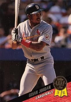 #229 Brian Jordan - St. Louis Cardinals - 1993 Leaf Baseball