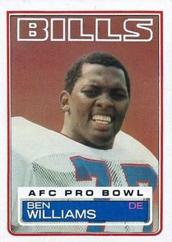 #229 Ben Williams - Buffalo Bills - 1983 Topps Football