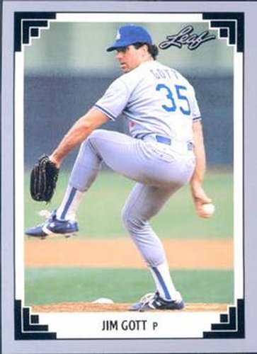 #229 Jim Gott - Los Angeles Dodgers - 1991 Leaf Baseball