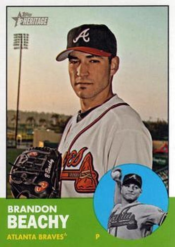 #229 Brandon Beachy - Atlanta Braves - 2012 Topps Heritage Baseball