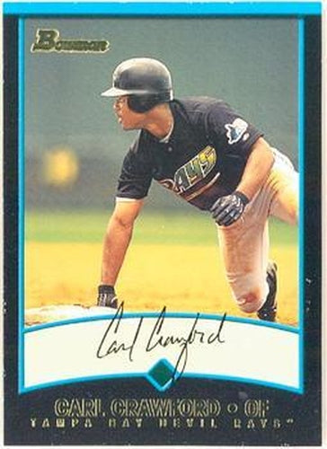 #229 Carl Crawford - Tampa Bay Devil Rays - 2001 Bowman Baseball