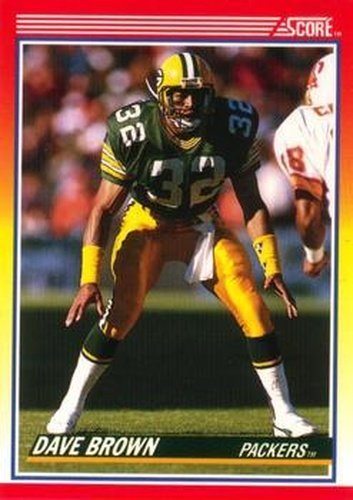 #229 Dave Brown - Green Bay Packers - 1990 Score Football