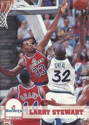 #229 Larry Stewart - Washington Bullets - 1993-94 Hoops Basketball