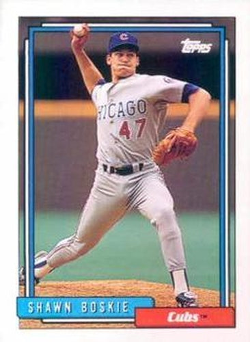 #229 Shawn Boskie - Chicago Cubs - 1992 Topps Baseball