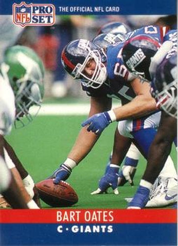 #229 Bart Oates - New York Giants - 1990 Pro Set Football