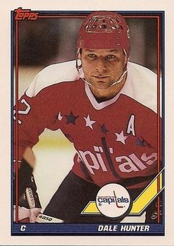 #229 Dale Hunter - Washington Capitals - 1991-92 Topps Hockey