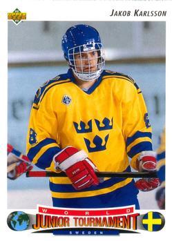 #229 Jakob Karlsson - Sweden - 1992-93 Upper Deck Hockey