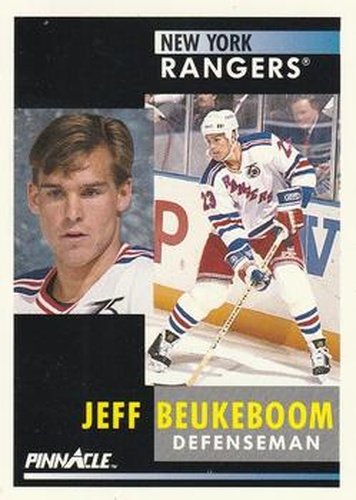 #229 Jeff Beukeboom - New York Rangers - 1991-92 Pinnacle Hockey