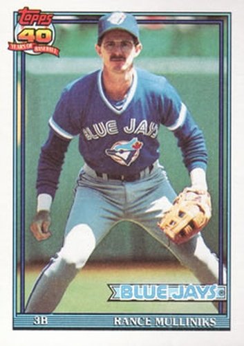 #229 Rance Mulliniks - Toronto Blue Jays - 1991 Topps Baseball