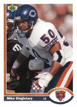 #229 Mike Singletary - Chicago Bears - 1991 Upper Deck Football