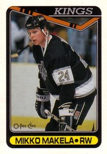 #229 Mikko Makela - Los Angeles Kings - 1990-91 O-Pee-Chee Hockey