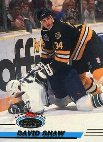 #229 David Shaw - Boston Bruins - 1993-94 Stadium Club Hockey