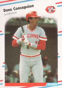 #229 Dave Concepcion - Cincinnati Reds - 1988 Fleer Baseball