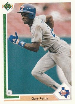 #229 Gary Pettis - Texas Rangers - 1991 Upper Deck Baseball