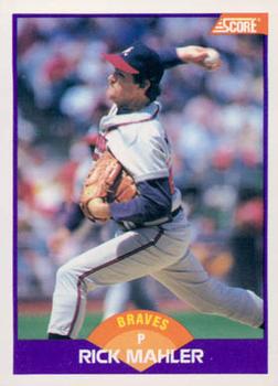 #229 Rick Mahler - Atlanta Braves - 1989 Score Baseball