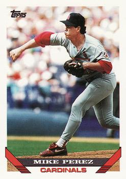 #229 Mike Perez - St. Louis Cardinals - 1993 Topps Baseball