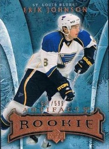 #229 Erik Johnson - St. Louis Blues - 2007-08 Upper Deck Artifacts Hockey
