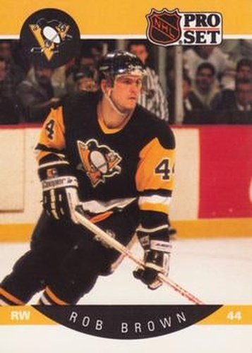 #229 Rob Brown - Pittsburgh Penguins - 1990-91 Pro Set Hockey