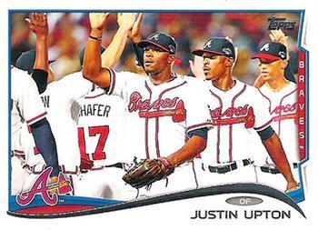 #229b Justin Upton - Atlanta Braves - 2014 Topps Baseball