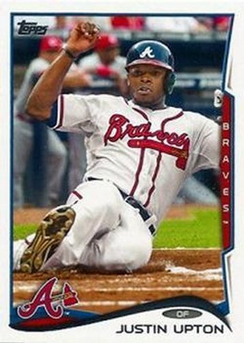 #229c Justin Upton - Atlanta Braves - 2014 Topps Baseball