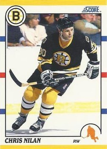 #22T Chris Nilan - Boston Bruins - 1990-91 Score Rookie and Traded Hockey