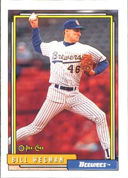 #22 Bill Wegman - Milwaukee Brewers - 1992 O-Pee-Chee Baseball
