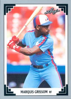 #22 Marquis Grissom - Montreal Expos - 1991 Leaf Baseball