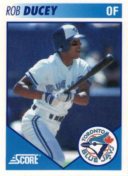 #22 Rob Ducey - Toronto Blue Jays - 1991 Score Toronto Blue Jays Baseball