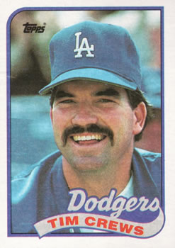 #22 Tim Crews - Los Angeles Dodgers - 1989 Topps Baseball