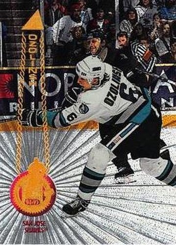#22 Sandis Ozolinsh - San Jose Sharks - 1994-95 Pinnacle Hockey - Rink Collection