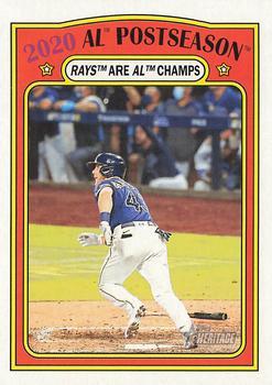 #22 2020 AL Postseason: Rays Are AL Champs - Tampa Bay Rays - 2021 Topps Heritage Baseball