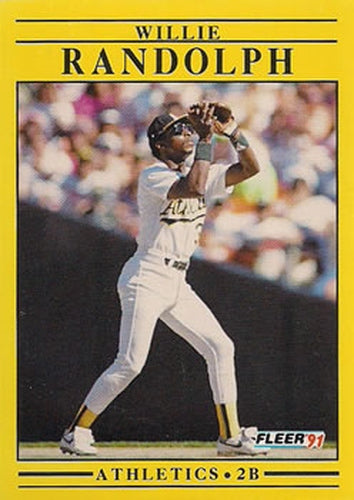 #22 Willie Randolph - Oakland Athletics - 1991 Fleer Baseball
