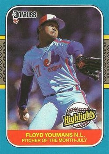 #22 Floyd Youmans - Montreal Expos - 1987 Donruss Highlights Baseball