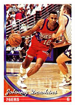 #22 Johnny Dawkins - Philadelphia 76ers - 1993-94 Topps Basketball