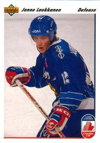#22 Janne Laukkanen - Finland - 1991-92 Upper Deck Hockey